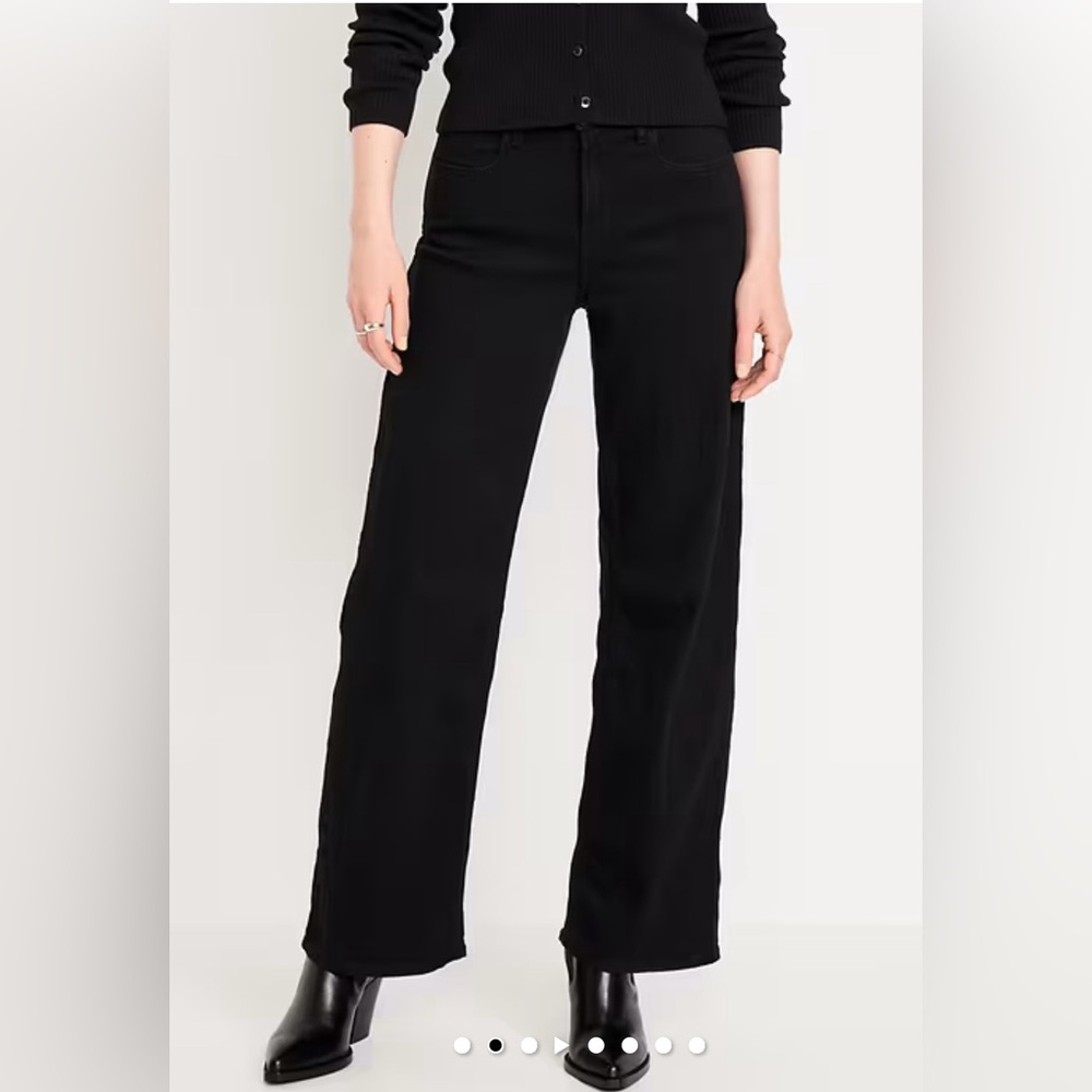 Old Navy High-Waisted Wow Wide-Leg Jeans black size 6